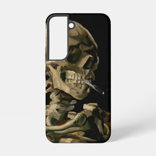 Vincent van Gogh - Skull met Burning Cigarette Samsung Galaxy Hoesje (Achterkant)
