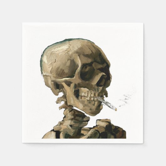 Vincent van Gogh - Skull met Burning Cigarette Servet (Voorkant)