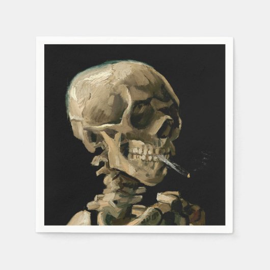 Vincent van Gogh - Skull met Burning Cigarette Servet (Voorkant)