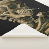 Vincent van Gogh - Skull met Burning Cigarette Sherpa Deken (3/4)