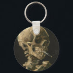 Vincent Van Gogh - Skull met Burning Cigarette Sleutelhanger<br><div class="desc">Vincent Van Gogh - Skull met Burning Cigarette</div>