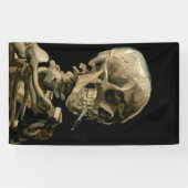 Vincent van Gogh - Skull met Burning Cigarette Spandoek (Horizontaal)