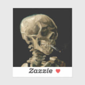 Vincent van Gogh - Skull met Burning Cigarette Sticker (Vel)