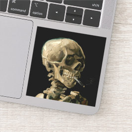 Vincent van Gogh - Skull met Burning Cigarette Sticker