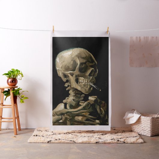Vincent van Gogh - Skull met Burning Cigarette Stof (Voorbeeld)