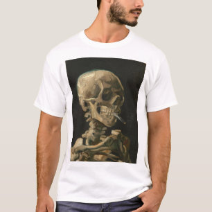 Vincent Van Gogh - Skull met Burning Cigarette T-shirt