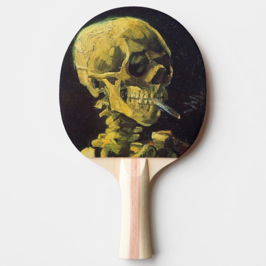 Vincent van Gogh Skull met Burning Cigarette Tafeltennisbatje (Voorkant)