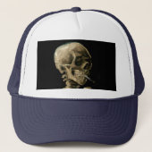 Vincent van Gogh - Skull met Burning Cigarette Trucker Pet (Voorkant)