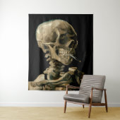 Vincent van Gogh - Skull met Burning Cigarette Wandkleed (In situ)
