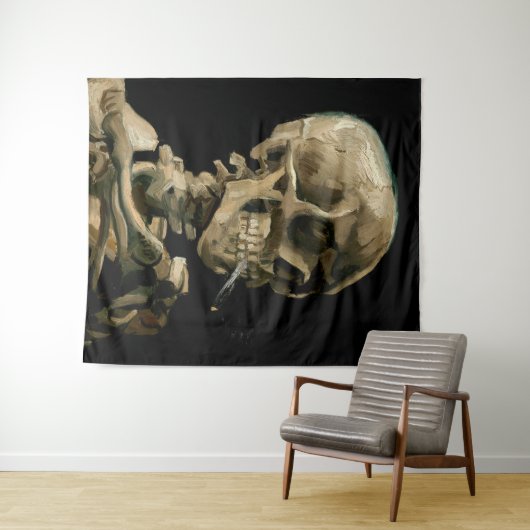 Vincent van Gogh - Skull met Burning Cigarette Wandkleed (In Situ (horizontaal))