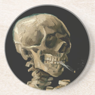 Vincent van Gogh - Skull met Burning Cigarette Zandsteen Onderzetter