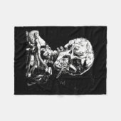 Vincent Van Gogh Skull met Sigarette Skeleton Hal Fleece Deken (Voorkant (Horizontaal))