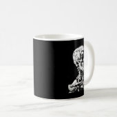 Vincent Van Gogh Skull met Sigarette Skeleton Hal Koffiemok (Voorkant rechts)