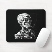 Vincent Van Gogh Skull met Sigarette Skeleton Hal Muismat (Met muis)