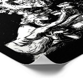 Vincent Van Gogh Skull met Sigarette Skeleton Hal Poster (Hoek)