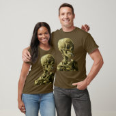 Vincent Van Gogh Skull met Sigarette Skeleton T-shirt (Unisex)