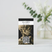 Vincent van Gogh - Skull - QR-code Visitekaartje (Staand voorkant)