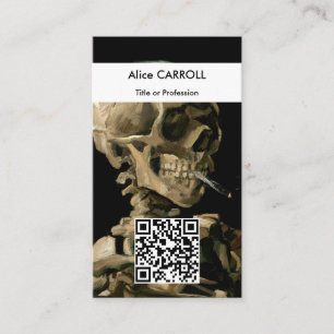 Vincent van Gogh - Skull - QR-code Visitekaartje