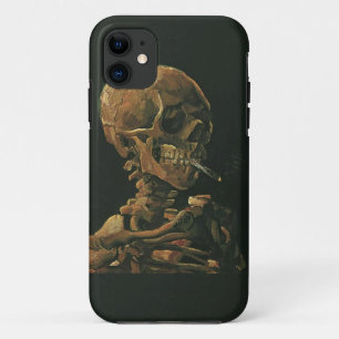 Vincent van Gogh Skull Smoking Cigarette iPhone 11 Hoesje