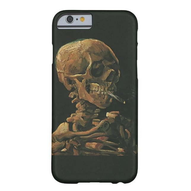 Vincent van Gogh Skull Smoking Cigarette Case-Mate iPhone Case (Achterkant)