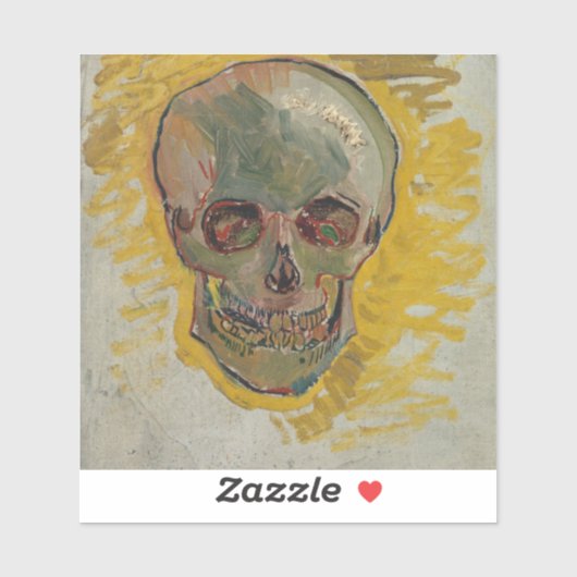 Vincent Van Gogh - Skull Sticker (Vel)