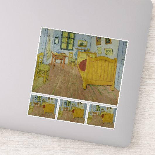 Vincent van Gogh, Slaapkamer in Arles, 1e versie Sticker (Detail)