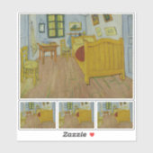 Vincent van Gogh, Slaapkamer in Arles, 1e versie Sticker (Vel)