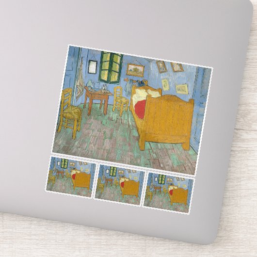 Vincent van Gogh, Slaapkamer in Arles, 2e versie Sticker (Detail)