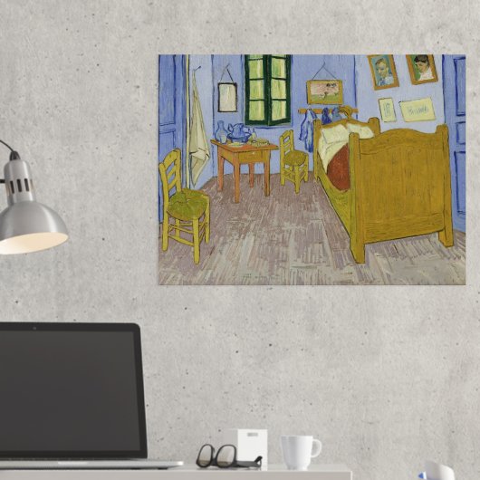 Vincent van Gogh, Slaapkamer in Arles, 3e versie Folie Afdrukken (Insitu (Desk 2))