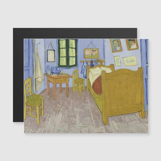 Vincent van Gogh, Slaapkamer in Arles, 3e versie Magnetische Uitnodiging (Voorkant / Achterkant)