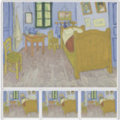 Vincent van Gogh, Slaapkamer in Arles, 3e versie Sticker (Voorkant)