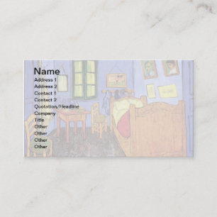 Vincent Van Gogh - Slaapkamer in Arles Kunstschild Visitekaartje