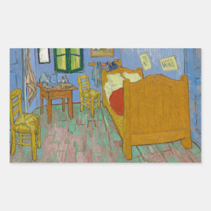Vincent Van Gogh Slaapkamer Schilderij Rechthoekige Sticker
