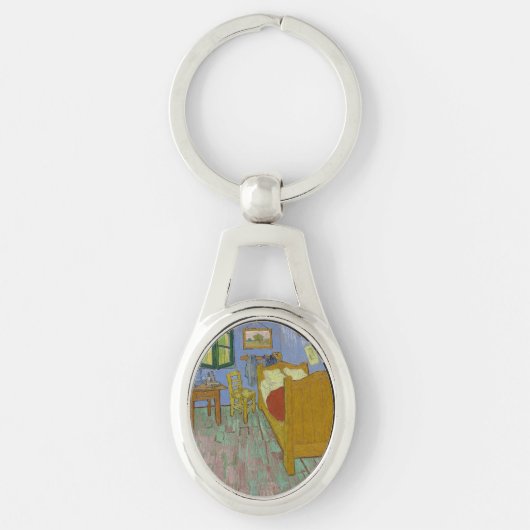 Vincent Van Gogh Slaapkamer Schilderij Sleutelhanger (Voorkant)