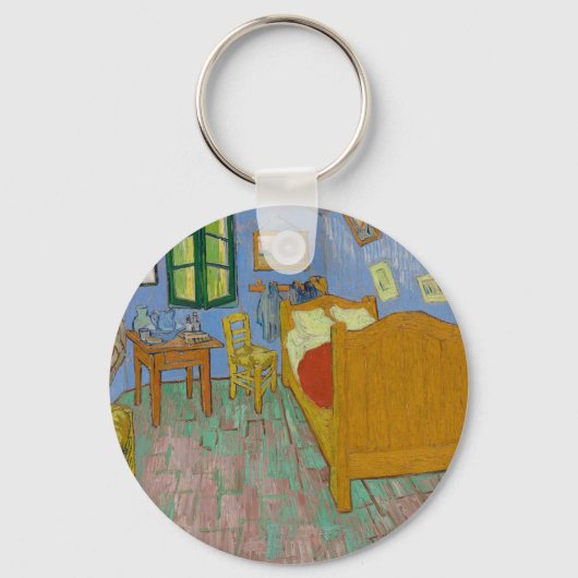Vincent Van Gogh Slaapkamer Schilderij Sleutelhanger (Voorkant)