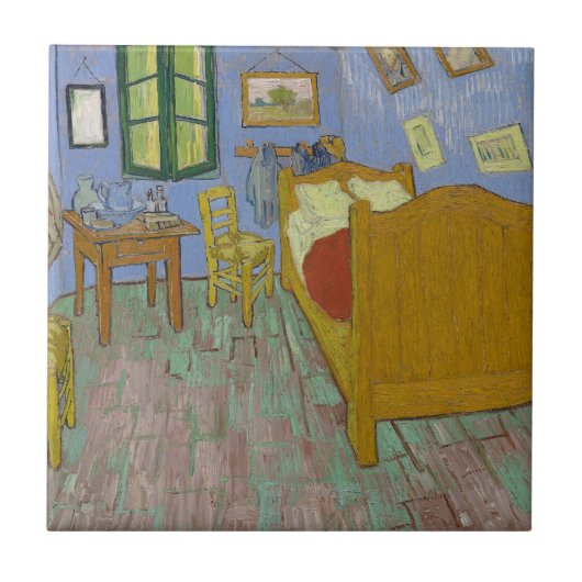 Vincent Van Gogh Slaapkamer Schilderij Tegeltje (Voorkant)