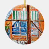 Vincent Van Gogh - slagers kopen een raam in Keramisch Ornament (Voorkant)