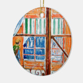 Vincent Van Gogh - slagers kopen een raam in Keramisch Ornament (Links)