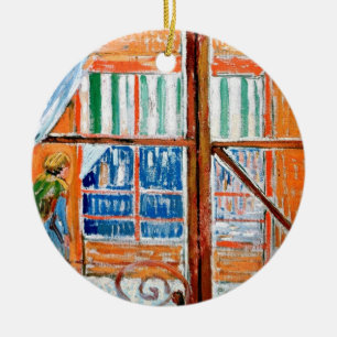Vincent Van Gogh - Slagerswinkel Vanuit Een Raam Keramisch Ornament