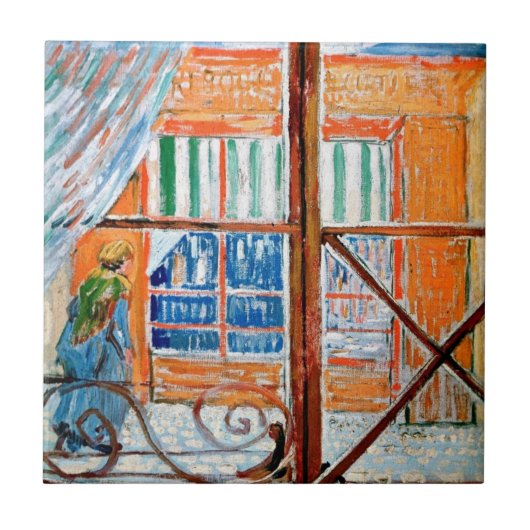 Vincent Van Gogh - Slagerswinkel Vanuit Een Raam Tegeltje (Voorkant)