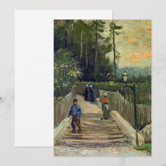 Vincent van Gogh - Sloping Path in Montmartre Bedankkaart (Voorkant / Achterkant)
