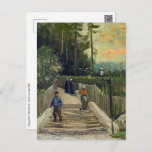 Vincent van Gogh - Sloping Path in Montmartre Briefkaart<br><div class="desc">Pad in Montmartre - Vincent van Gogh,  1886</div>