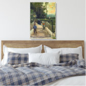 Vincent van Gogh - Sloping Path in Montmartre Canvas Afdruk (Insitu (Slaapkamer))