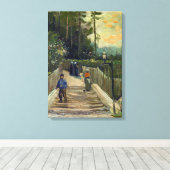 Vincent van Gogh - Sloping Path in Montmartre Canvas Afdruk (Insitu (Houten vloer))