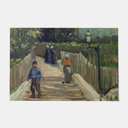 Vincent van Gogh - Sloping Path in Montmartre Deurmat (Voorkant)