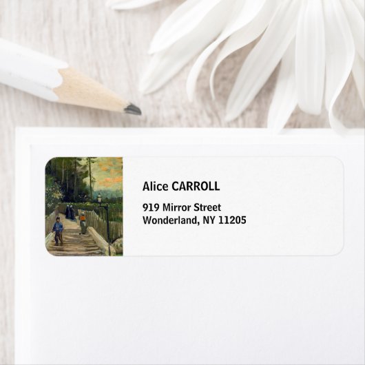 Vincent van Gogh - Sloping Path in Montmartre Etiket (Insitu)