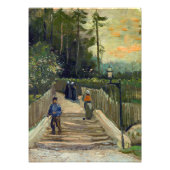 Vincent van Gogh - Sloping Path in Montmartre Foto Afdruk (Voorkant)