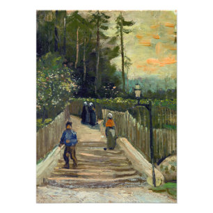 Vincent van Gogh - Sloping Path in Montmartre Foto Afdruk