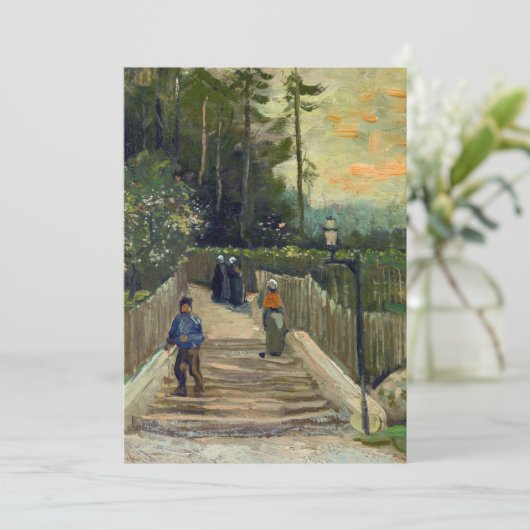 Vincent van Gogh - Sloping Path in Montmartre Kaart (Staand voorkant)