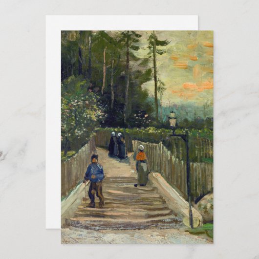 Vincent van Gogh - Sloping Path in Montmartre Kaart (Voorkant / Achterkant)